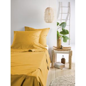 De Witte Lietaer Lakenset Olivia - Eenpersoons - 180 x 280 cm - Geel - Satijnkatoen