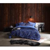 De Witte Lietaer Dekbedovertrek Moonflower Cobalt Blue - Lits Jumeaux - 240 x 220 cm - Katoen Flanel
