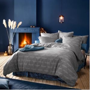 De Witte Lietaer Dekbedovertrek Katoen Flanel Crane - Lits Jumeaux - 240 x 220 cm - Grijs