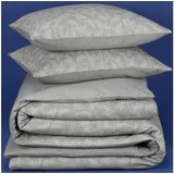 De Witte Lietaer Dekbedovertrek Katoen Flanel Alvaro - Lits Jumeaux - 240 x 220 cm  - Grijs