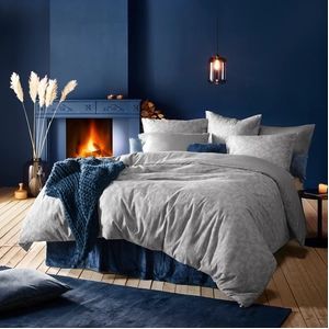 De Witte Lietaer Dekbedovertrek Katoen Flanel Alvaro - Hotelmaat - 260 x 240 cm - Grijs
