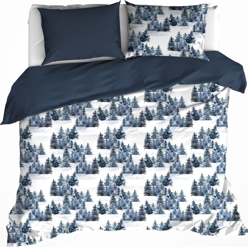 De Witte Lietaer - North - Dekbedovertrek - Blauw - Katoen-Flanel - 2-Persoons