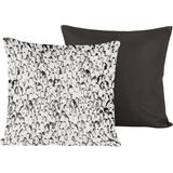 De Witte Lietaer Sierkussensloop Set Waddle Dark Shadow- 40 x 40 cm - Satijn Katoen