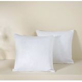De Witte Lietaer Sierkussensloop Set Olivia White - 40 x 40 cm - Satijn Katoen