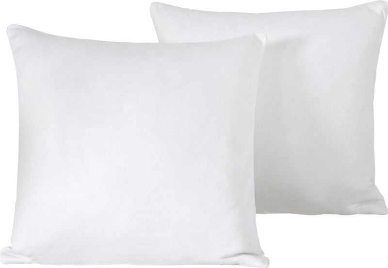 De Witte Lietaer Sierkussensloop Set Olivia White - 40 x 40 cm - Satijn Katoen