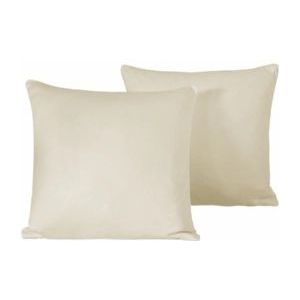 De Witte Lietaer - Olivia - Sierkussenhoes - Sand - Katoensatijn - Set van 2