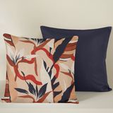 De Witte Lietaer Sierkussensloop Set Junglecat Dress Blues - 40 x 40 cm - Satijn Katoen