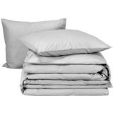 Moodit Dekbedovertrek Basil Silver - Eenpersoons - 140 x 220 cm - Katoen