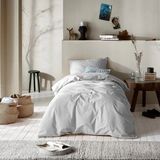 Moodit Dekbedovertrek Basil Silver - Eenpersoons - 140 x 220 cm - Katoen