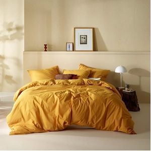 Moodit Dekbedovertrek Basil Sunshine - Eenpersoons - 140 x 220 cm - Katoen