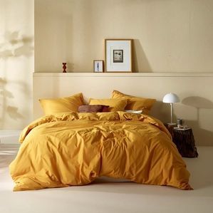 Moodit Dekbedovertrek Basil Sunshine - Eenpersoons - 140 x 220 cm - Katoen