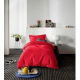 Moodit Dekbedovertrek, Basil Deep Red + Katoen
