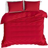 Moodit Dekbedovertrek Basil Deep Red - Lits Jumeaux - 240 x 220 cm - Katoen