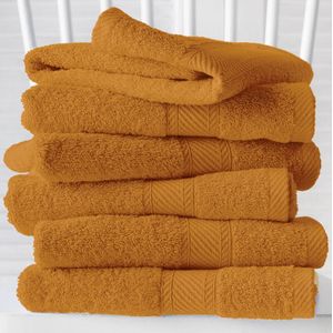 De Witte Lietaer - Helene - Handdoek - Copper - Set van 6 - 100% Katoen