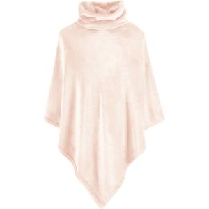 Moodit Fleece Poncho, Parel Roze - x cm - Polyester