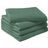 MOODIT - Troy - Handdoek - Emerald Green - 100% Katoen - Set van 4