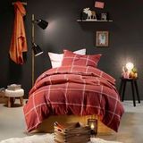 Moodit Dekbedovertrek Rosaline Burgundy - Tweepersoons - 200 x 220 cm - Katoen Flanel