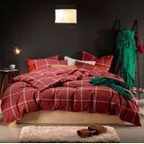 Moodit Dekbedovertrek Rosaline Burgundy - Tweepersoons - 200 x 220 cm - Katoen Flanel