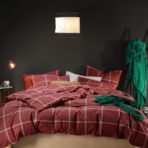 Moodit Dekbedovertrek Rosaline Burgundy - Lits Jumeaux - 240 x 220 cm - Katoen Flanel