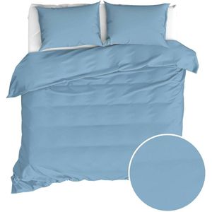 Moodit Dekbedovertrek Frey Stone Blue - Tweepersoons - 200 x 220 cm - Katoen Flanel