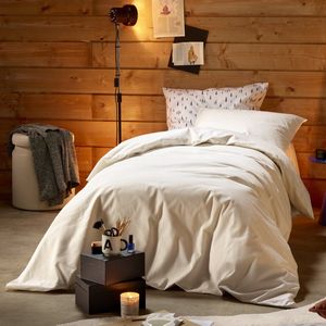 Moodit Dekbedovertrek Freya Cream - Eenpersoons - 140 x 220 cm - Katoen Flanel