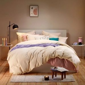 Moodit Dekbedovertrek Freya Cream - Lits Jumeaux - 240 x 220 cm - Katoen Flanel