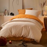 De Witte Lietaer Dekbedovertrek, Cleo Copper + 100% Katoen Flanel
