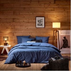 De Witte Lietaer Dekbedovertrek Laura Blue Indigo - Lits Jumeaux - 240 x 220 cm - Katoen Flanel