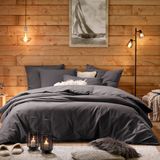 Dekbedovertrek - Katoen - Grijs - Eenpersoons