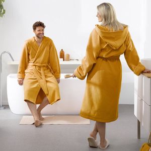Moodit Badjas Reese - Sunshine Geel - Unisex - Katoen/Polyester