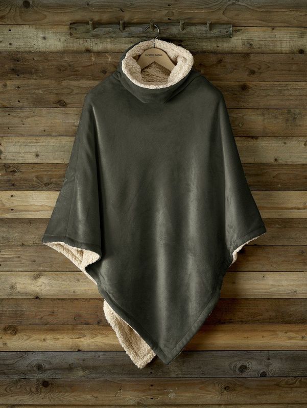 De Witte Lietaer - Ganges - Poncho - Khaki - 100% Polyester Fleece