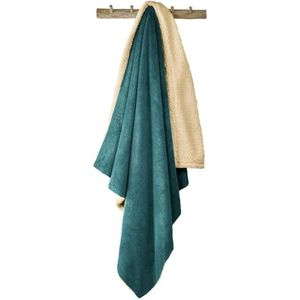 De Witte Lietaer Laya Plaid XL petrol (240x220 cm)