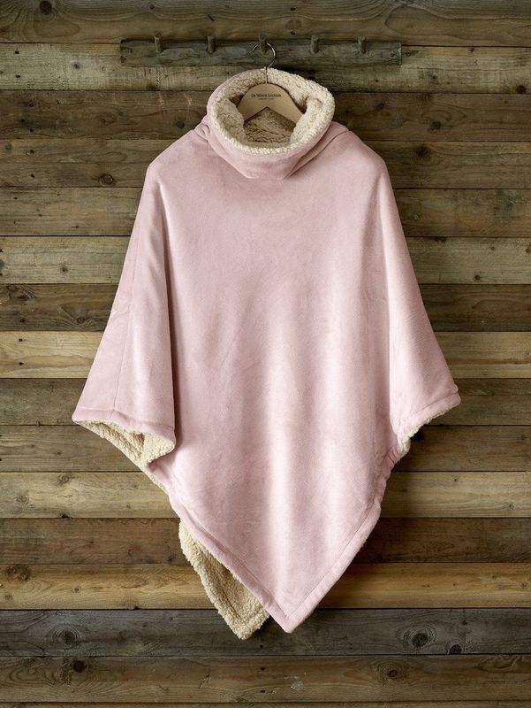 De Witte Lietaer Poncho Vieux Rose Effen Polyester 228406