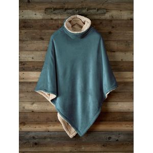 De Witte Lietaer Ganges Teddy Poncho petrol