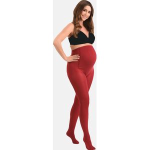 MAMSY Panty 60 Denier - Ondoorzichtige Zwangerschapspanty - Rood