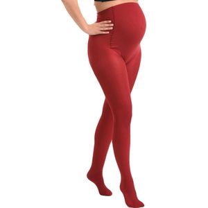 MAMSY - Comfortabele Opaque Zwangerschapspanty - Rood - 60 den