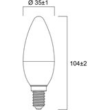 Sylvania - Kogelvormige Led Lamp - Warm Wit - E14 - Filament - 4,5W