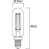 Sylvania - LED Lamp E14 - Buis T25 - Helder - 4.5W - 2700K