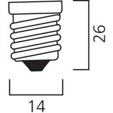 Sylvania - LED Lamp E14 - Buis T25 - Helder - 4.5W - 2700K