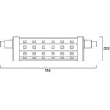 Sylvania - Staaflamp - Warm Wit - LED - 118 mm - 2000 Lumen