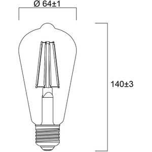 Sylvania - Edison Led Lamp - Warm Wit - 4W - 840 Lumen - Energielabel A