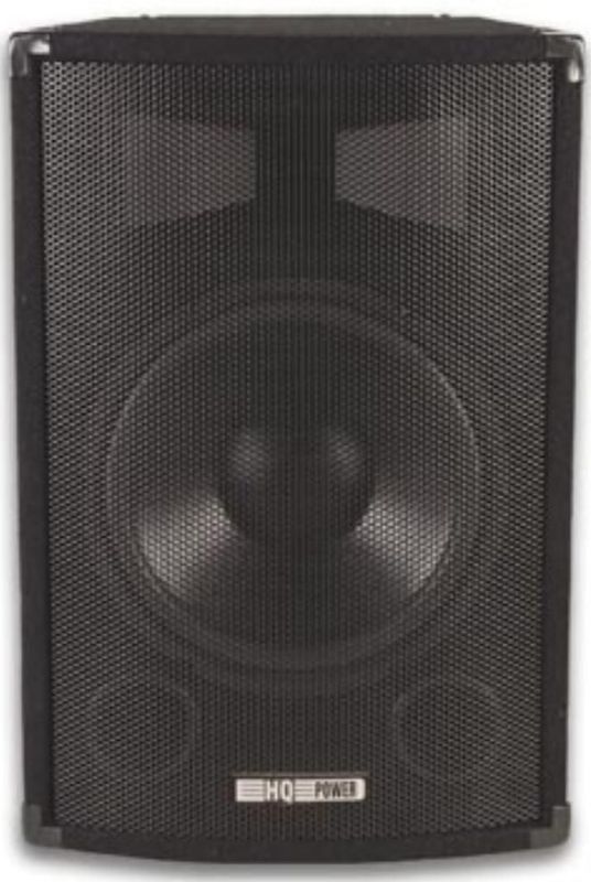 HQ Power VDSG8 luidsprekerbox, zwart, trapeziumvorm, 2 wegen, beschermingsrooster, 8 inch (20,3 cm), 300 W