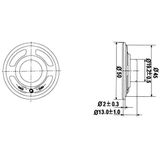 Mini Luidspreker - 0.5W / 8 Ohm - Ø 50mm (MLS1)