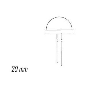 JUMBO LED 20mm ROOD DIFFUUS (DLC2-6SRD)