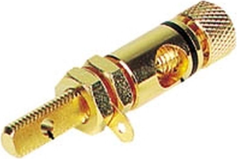 Vergulde Luidspreker aansluiting - Zwart - Voor professionele luidsprekers