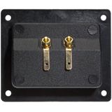 HQ Power - LSC7G - Dubbele Luidsprekeraansluiting - Vierkant - Verguld - 5 Stuks