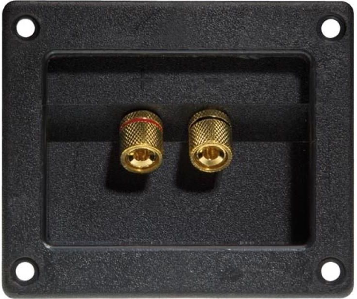 HQ Power - LSC7G - Dubbele Luidsprekeraansluiting - Vierkant - Verguld - 5 Stuks