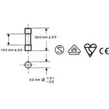 ZEKERING 5 x 20mm TRAAG 0.63A (10st./doos) (FU0.63N)