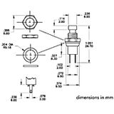 Druktoets Momentary - Rood - Schakelaar - 2 Pin Terminals - 25 x 9 mm
