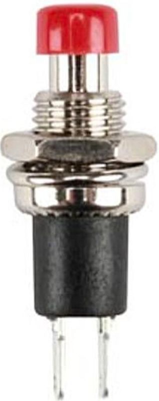 Druktoets Momentary - Rood - Schakelaar - 2 Pin Terminals - 25 x 9 mm